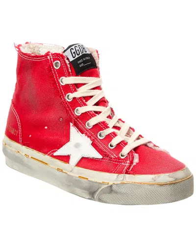 Golden Goose Francy Canvas High-top Sneaker In Red