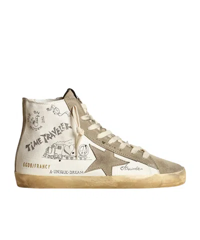 Golden Goose Francy Classic Round-head High-top Sneakers In Nude