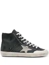 Golden Goose Logo-print High-top Suede Sneakers In Schwarz