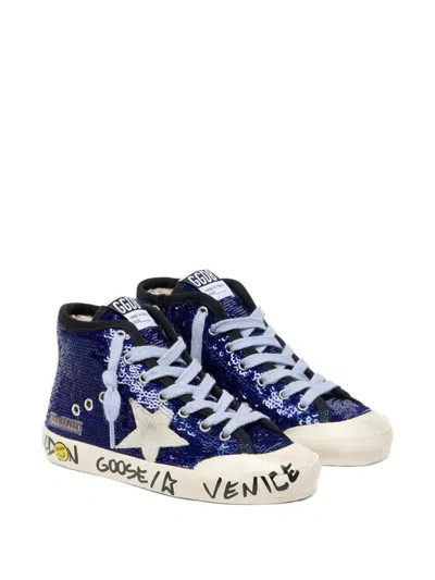 Golden Goose Kids' Francy Penstar Sneakers In Blue