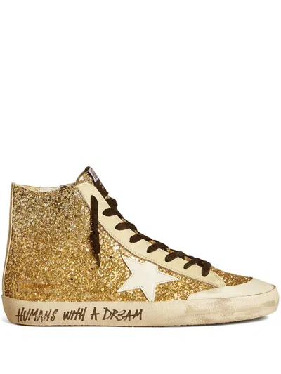 Golden Goose Francy Penstar Sneakers In Gold