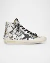 Golden Goose Francy Sequined High-top Sneakers In Multi