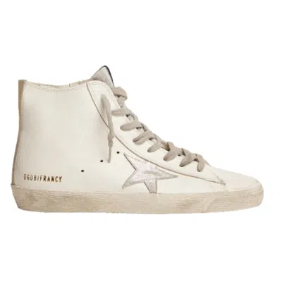 GOLDEN GOOSE FRANCY SILVER STAR AND HEEL TAB WOMEN'S SNEAKERS