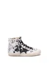 Golden Goose Francy Sequined High-top Sneakers In Neutral