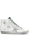 Golden Goose Francy Sneakers Shoes In White Silver Milk
