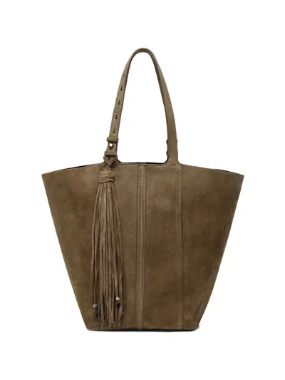 Golden Goose Fringe Shoulder Bag In Green