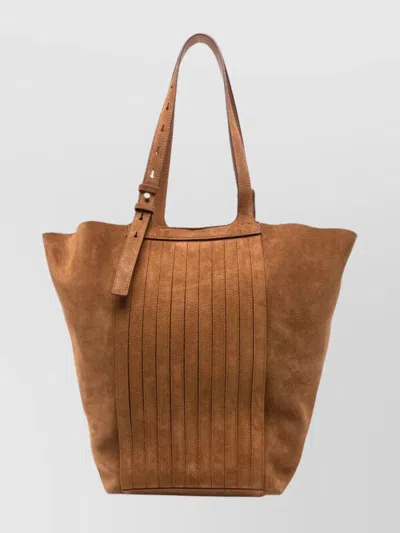 Golden Goose Fringed Leather And Suede Tote Bag