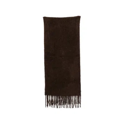 Golden Goose Fringed-edge Scarf In Brown