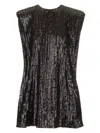 Golden Goose Full Sequins Short Dress Dresses Black In Black