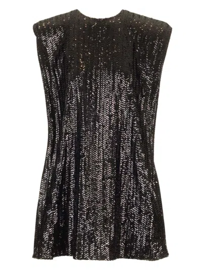 Golden Goose Full Sequins Short Dress Dresses Black