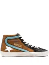 Golden Goose Slide High-top Lace-up Sneakers In Maroon