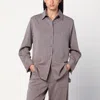 Golden Goose Garnet Shirt In Chevron Wool Blend Women In Brown