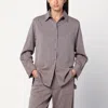 Golden Goose Garnet Shirt In Chevron Wool Blend Women In Gray