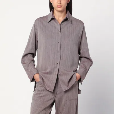 GOLDEN GOOSE GOLDEN GOOSE GARNET SHIRT IN CHEVRON WOOL BLEND WOMEN