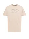 Golden Goose Organic Cotton T-shirt With Print In Beige