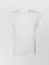 Golden Goose Journey Ws Slim Long T-shirt Burned Out Jersey Knitted Rib With Floc Print In White
