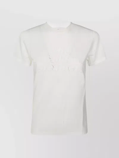 GOLDEN GOOSE GC EMBROIDERED TEXT CREW NECK SHORT SLEEVES