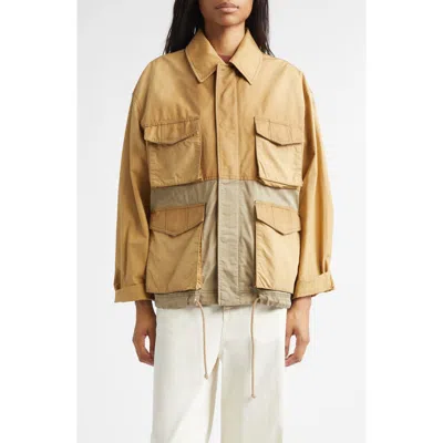 Golden Goose Gender Inclusive Journey Cotton Utility Jacket In Neutral