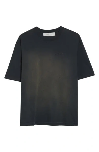 Golden Goose Gender Inclusive Journey Garment Dyed Logo T-shirt In Black
