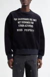Golden Goose Black Chenille Embroidered Lettering Sweatshirt