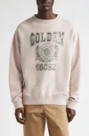Golden Goose Journey Sweatshirt In Shadow Grey/hunter Green