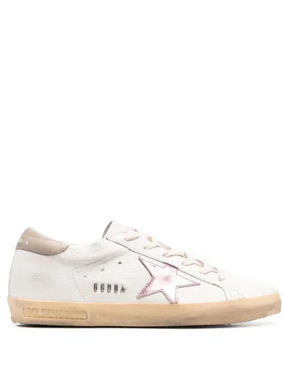 Golden Goose Genuine Calf Leather Superstar Sneakers For Women In Gray