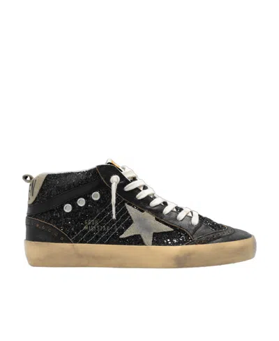Golden Goose Gg Mid Star Lace-up Sneakers In Black