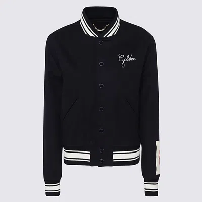 GOLDEN GOOSE GOLDEN GOOSE NAVY BLUE COTTON CASUAL JACKET