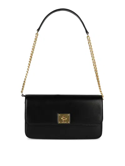 Golden Goose Gioia Black Leather Crossbody Bag In Negro