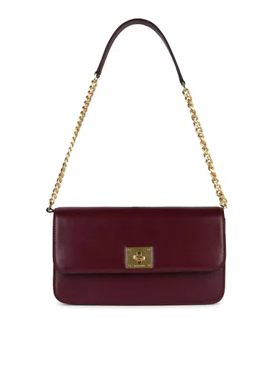 Golden Goose Gioia Burgundy Leather Crossbody Bag In Rojo Oscuro
