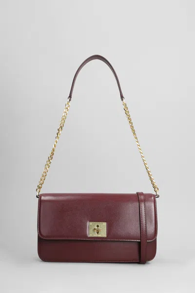 Golden Goose Gioia Burgundy Leather Crossbody Bag In Bordeaux