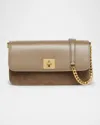 Golden Goose Gioia Flap Leather Shoulder Bag In Brown