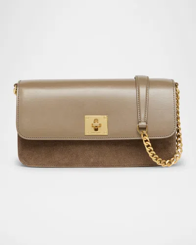 Golden Goose Gioia Flap Leather Shoulder Bag In Brown