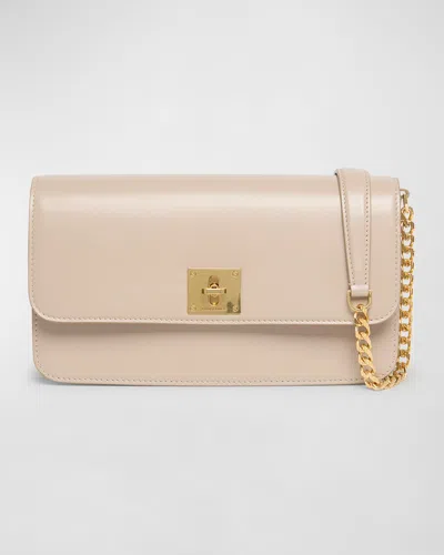 Golden Goose Gioia Flap Leather Shoulder Bag In Nude