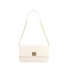 Golden Goose Gioia Flap Leather Shoulder Bag In White