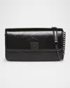 Golden Goose Gioia Shiny Wavy Leather Shoulder Bag In Black
