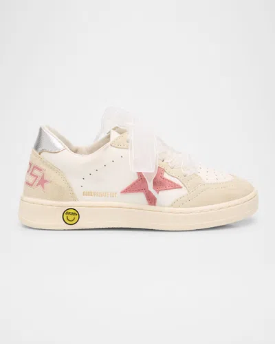 GOLDEN GOOSE GIRL'S BALLSTAR SUEDE LOW TOP SNEAKERS, BABY/TODDLERS