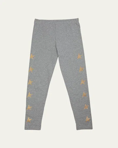 GOLDEN GOOSE GIRL'S EMBELLISHED STAR LEGGINGS