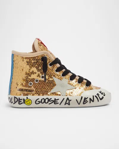 GOLDEN GOOSE GIRL'S FRANCY PENSTAR SEQUINED HIGH-TOP SNEAKERS, BABY/TODDLER