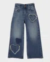 Golden Goose Jeans Con Applicazione In Medium Blue