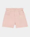 Golden Goose Girl's Journey Logo Embroidered Shorts In Shadow Gray