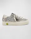 Golden Goose Girl's May Glitter Low-top Sneakers, Toddlers/kids In Silver/white/red