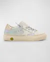 Golden Goose Girl's May Holographic Low Top Sneakers, Baby/toddlers In White