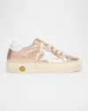 Golden Goose May Laminated Upper Leather Star And Heel In Ramewhite