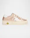 Golden Goose May Laminated Upper Leather Star And Heel In Ramewhite