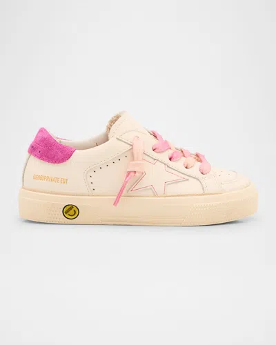 Golden Goose Kids' Girl's May Star Low Top Sneakers, Baby/toddler In Multi