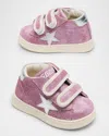 Golden Goose Girl's Metallic Logo-print Low Top Sneakers, Baby/toddlers In Pinksilver