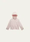 Golden Goose Little Girl's & Girl's Star Logo Windbreaker Jacket In Pinkwhite