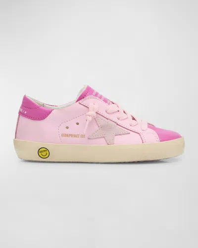 Golden Goose Girl's Superstar Leather Sneakers, Toddlers/kids In Pink