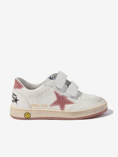 GOLDEN GOOSE GIRLS BALL STAR LEATHER TRAINERS